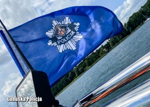 Symbol Policji wodnej umieszczonej na fladze