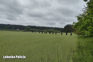 służby w trakcie sprawdzania pola