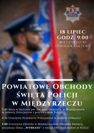 plakat z okazji święta Policji